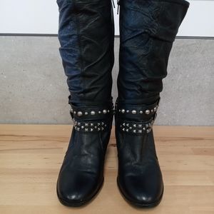 Kelly & Katie leather biker boots